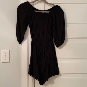 black off the shoulder romper
